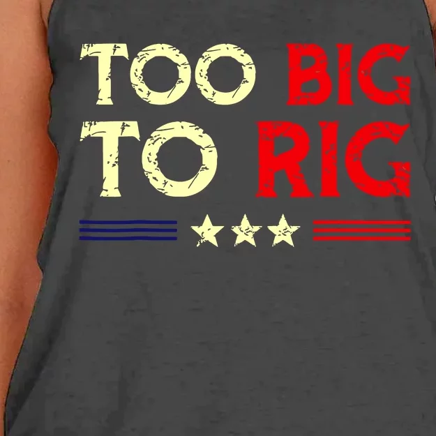 Funny Too Big To Rig 2024 Women's Knotted Racerback Tank