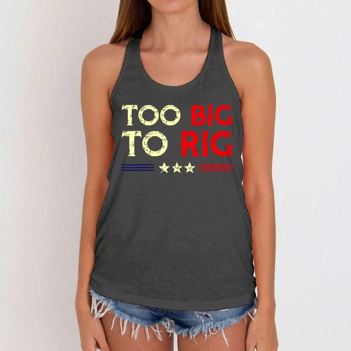 Funny Too Big To Rig 2024 Women's Knotted Racerback Tank