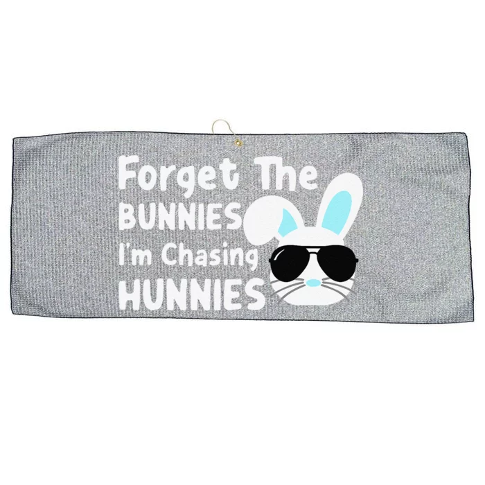 Forget The Bunnies Im Chasing Hunnies Easter Bunnies Large Microfiber Waffle Golf Towel