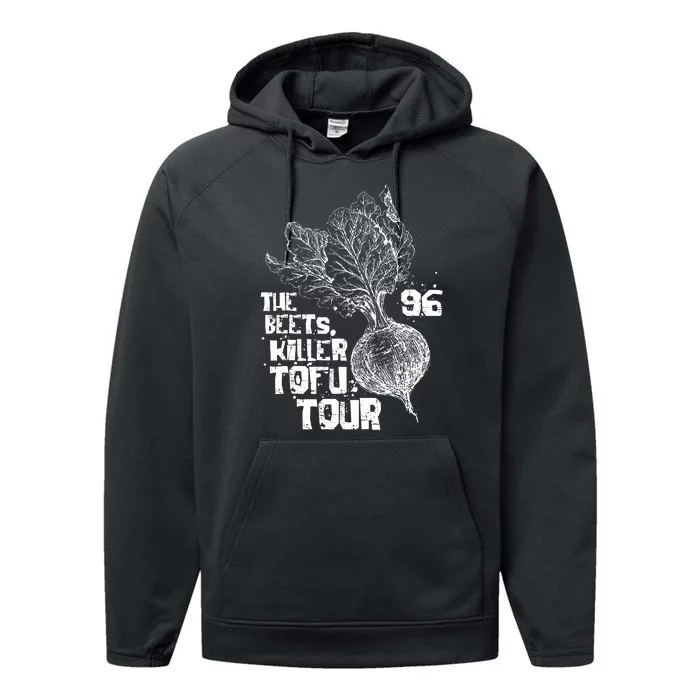 Funny The Beets Killer Tofu Tour Vintage Vegan Animal Rights Performance Fleece Hoodie