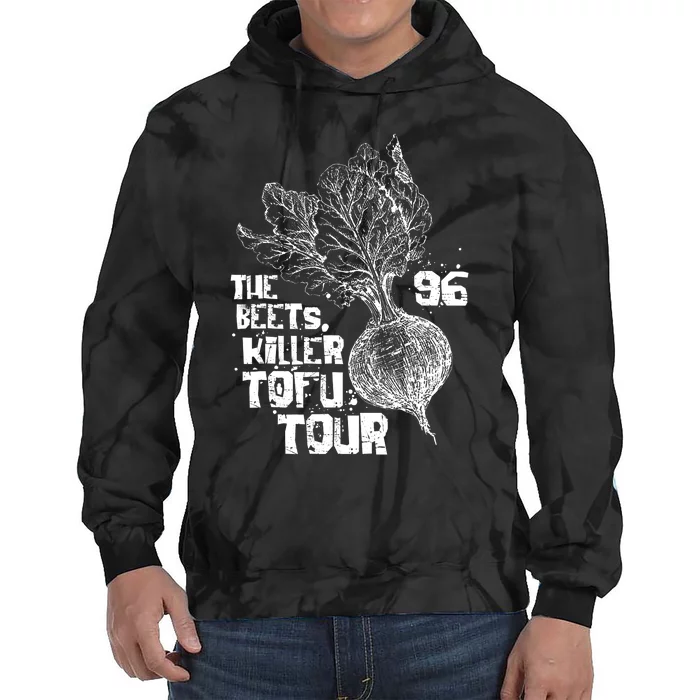 Funny The Beets Killer Tofu Tour Vintage Vegan Animal Rights Tie Dye Hoodie