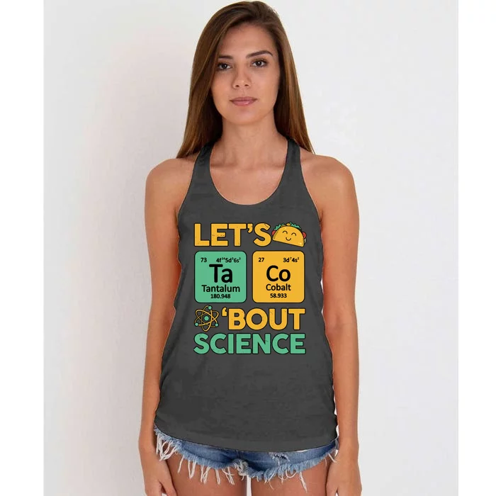 Funny Taco Bout Scienceshirt Tuesday Chemistry Stem Teacher Women's Knotted Racerback Tank