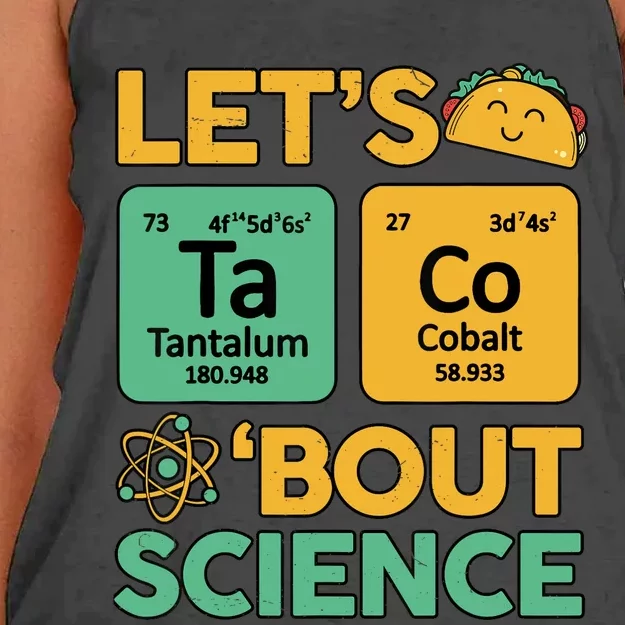 Funny Taco Bout Scienceshirt Tuesday Chemistry Stem Teacher Women's Knotted Racerback Tank