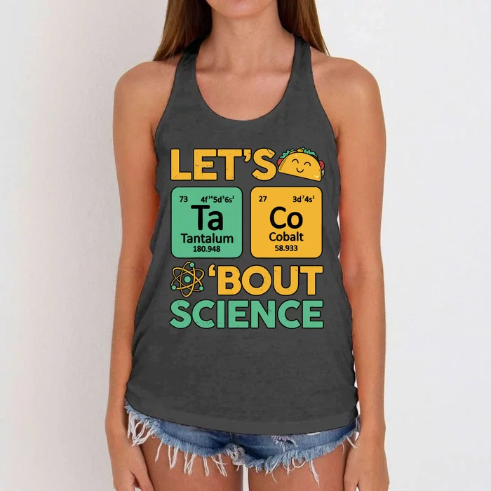 Funny Taco Bout Scienceshirt Tuesday Chemistry Stem Teacher Women's Knotted Racerback Tank