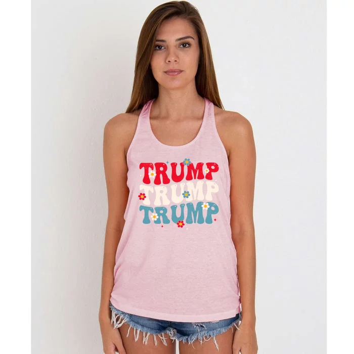 Funny Trump Cute Gift Women's Knotted Racerback Tank