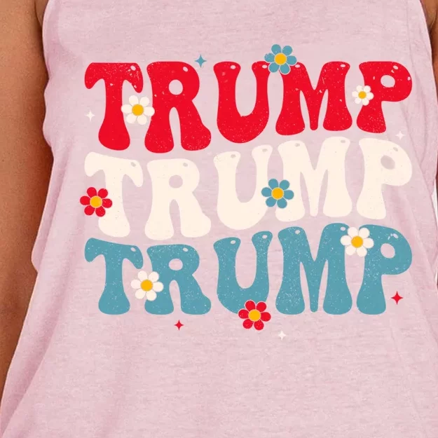 Funny Trump Cute Gift Women's Knotted Racerback Tank