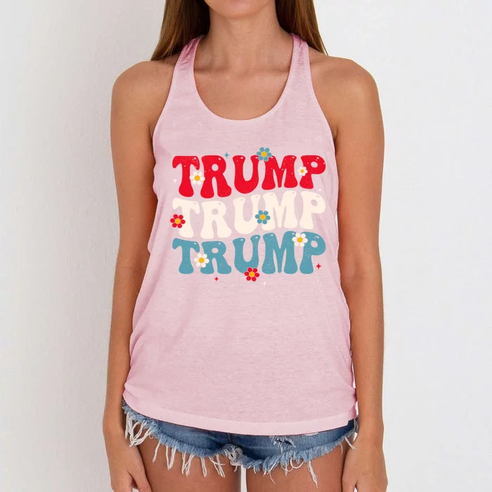 Funny Trump Cute Gift Women's Knotted Racerback Tank