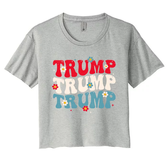 Funny Trump Cute Gift Women's Crop Top Tee