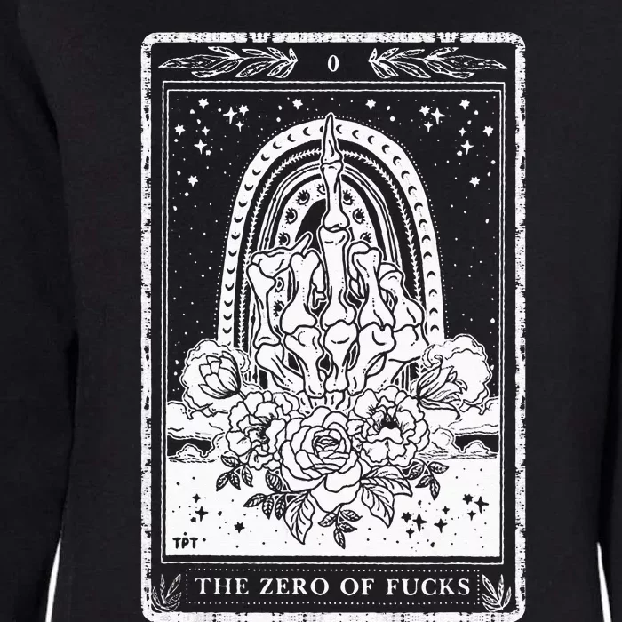 Funny Tarot Card Zero Of Fucks Occult Tarot Reader Reading Womens California Wash Sweatshirt