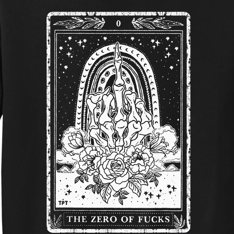 Funny Tarot Card Zero Of Fucks Occult Tarot Reader Reading Tall Sweatshirt