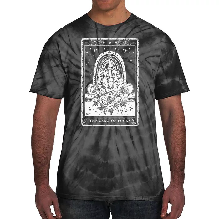 Funny Tarot Card Zero Of Fucks Occult Tarot Reader Reading Tie-Dye T-Shirt