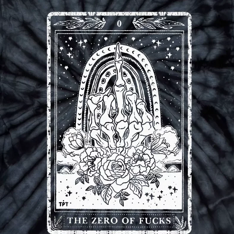 Funny Tarot Card Zero Of Fucks Occult Tarot Reader Reading Tie-Dye T-Shirt