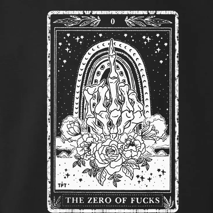 Funny Tarot Card Zero Of Fucks Occult Tarot Reader Reading Toddler Hoodie