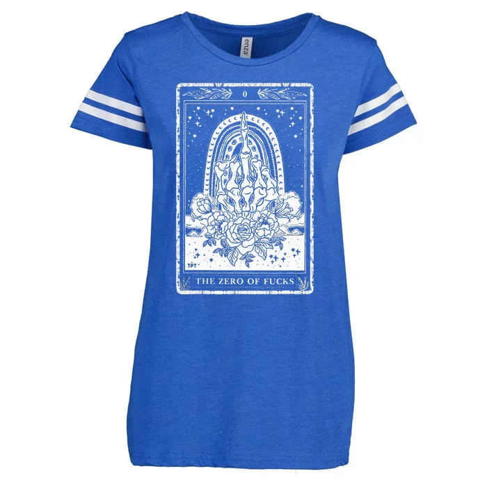 Funny Tarot Card Zero Of Fucks Occult Tarot Reader Reading Enza Ladies Jersey Football T-Shirt