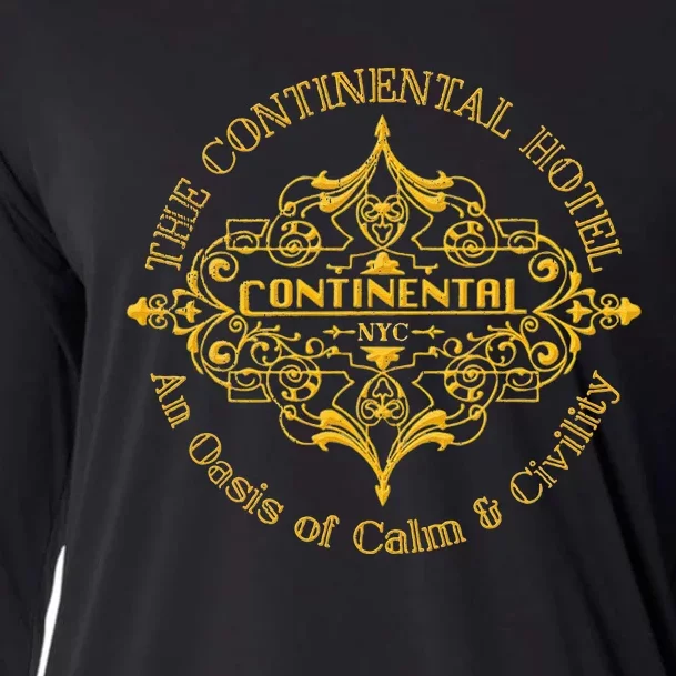 Funny The Continental Hotel Ne York City Vintage Cooling Performance Long Sleeve Crew