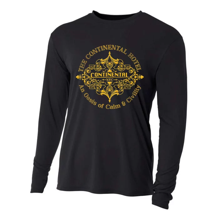 Funny The Continental Hotel Ne York City Vintage Cooling Performance Long Sleeve Crew