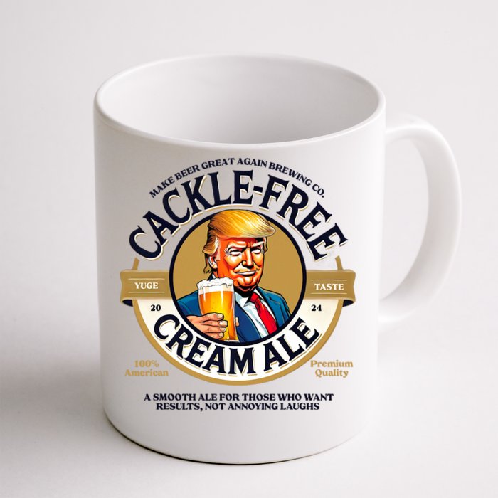 Funny Trump Cackle Free Cream Ale Beer Pun For Trump Support Front & Back Coffee Mug