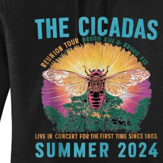 Funny The Cicadas Reunion Summer 2024 Women's Pullover Hoodie