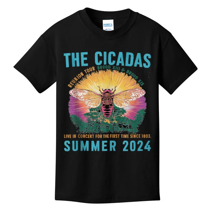 Funny The Cicadas Reunion Summer 2024 Kids T-Shirt