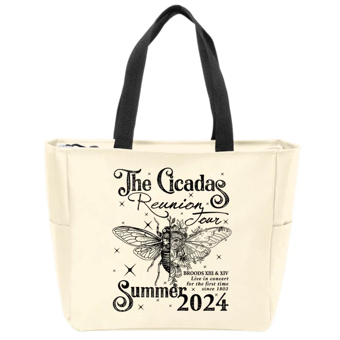 Funny The Cicadas Reunion Summer 2024 Zip Tote Bag