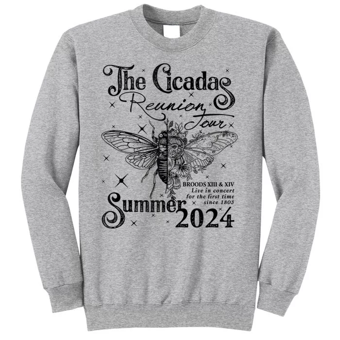 Funny The Cicadas Reunion Summer 2024 Tall Sweatshirt