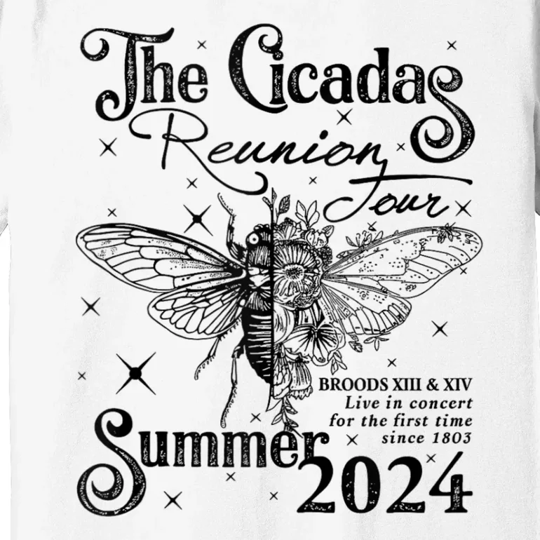 Funny The Cicadas Reunion Summer 2024 Premium T-Shirt