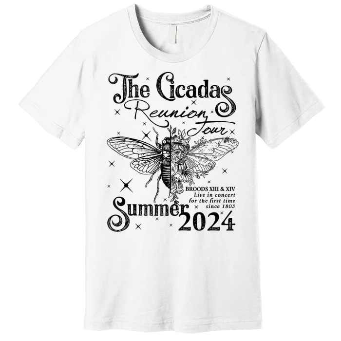 Funny The Cicadas Reunion Summer 2024 Premium T-Shirt