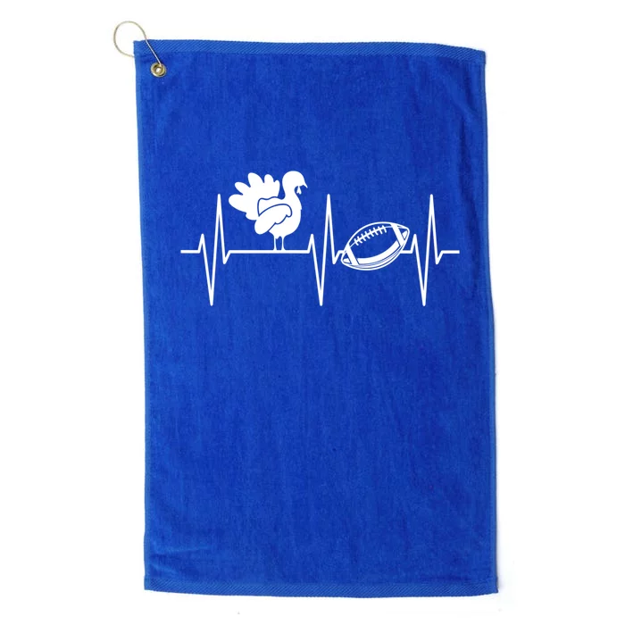 Football Turkey Cool Gift Thanksgiving Turkey And Football Gift Platinum Collection Golf Towel