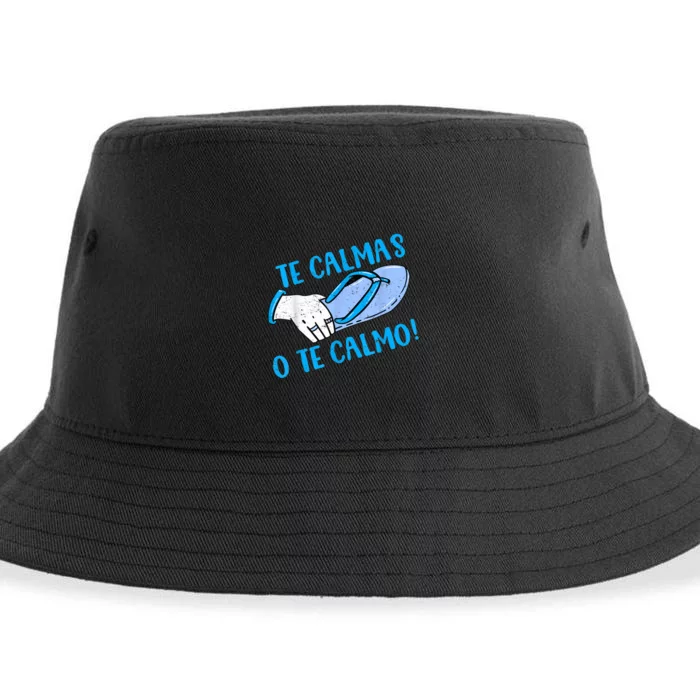 Funny Te Calmas O Te Calmo Mothers Day Spanish Hispanic Mom Sustainable Bucket Hat