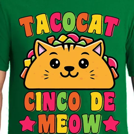 Funny Taco Cat Pun Tacocat Cute Taco Lover Cinco De Meow Pajama Set