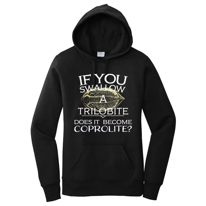 Funny Trilobite Coprolite Fossil Lover Dino Poop Women's Pullover Hoodie