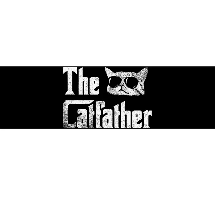 Funny The Catfather Cool Cat Daddy Glasses Gift Bumper Sticker