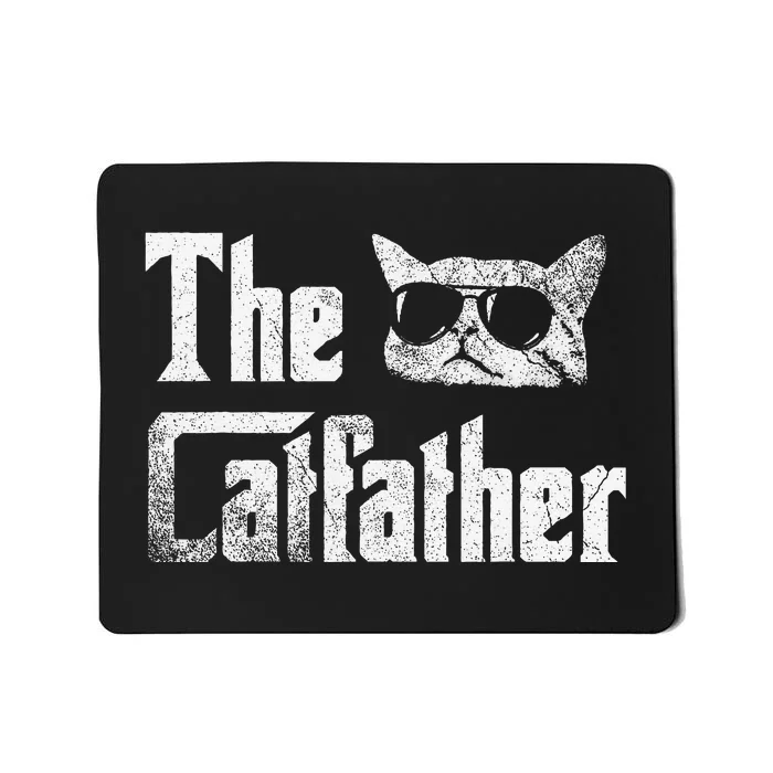 Funny The Catfather Cool Cat Daddy Glasses Gift Mousepad