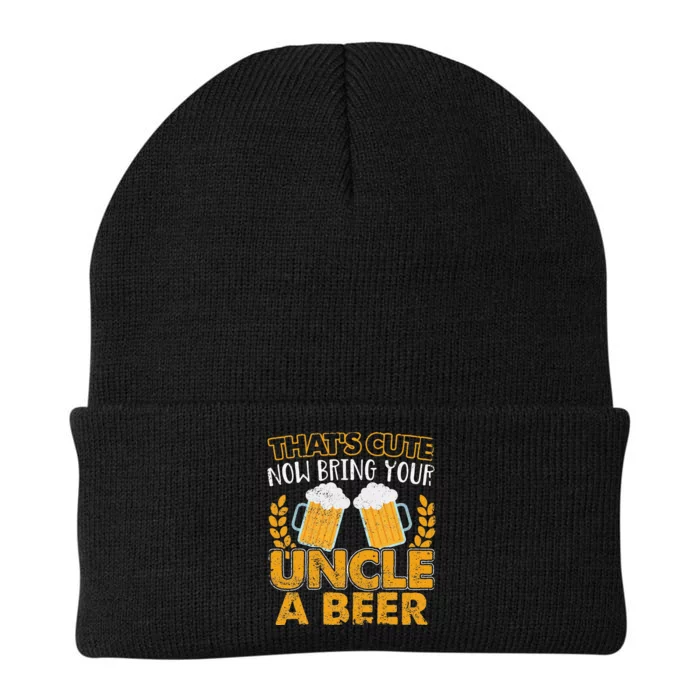 Funny That's Cute Now Bring Your Uncle A Beer Design Knit Cap Winter Beanie