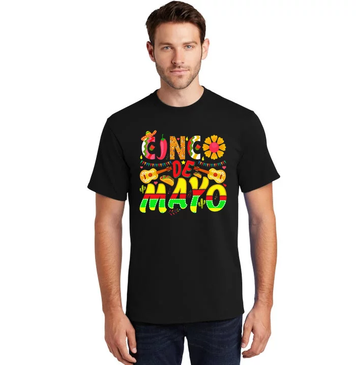 funny taco Cinco De Mayo Lets Fiesta Squad 5 De Mayo Mexican Tall T-Shirt