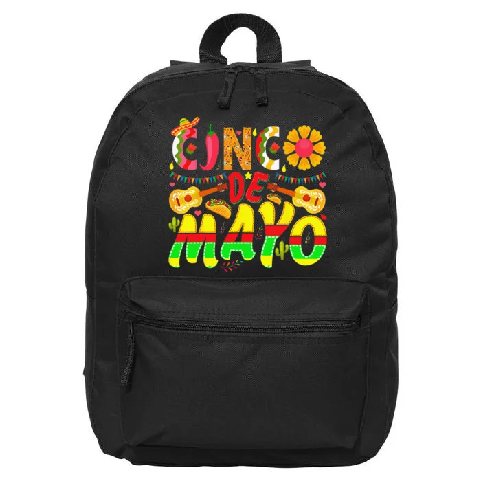 funny taco Cinco De Mayo Lets Fiesta Squad 5 De Mayo Mexican 16 in Basic Backpack