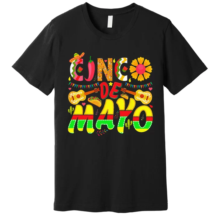 funny taco Cinco De Mayo Lets Fiesta Squad 5 De Mayo Mexican Premium T-Shirt