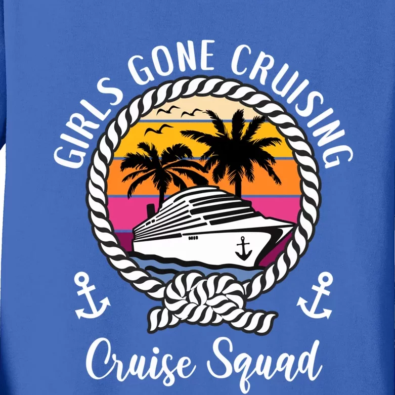 Funny Trip Cruise Gone Cruising Cruise Squad Cool Gift Kids Long Sleeve Shirt