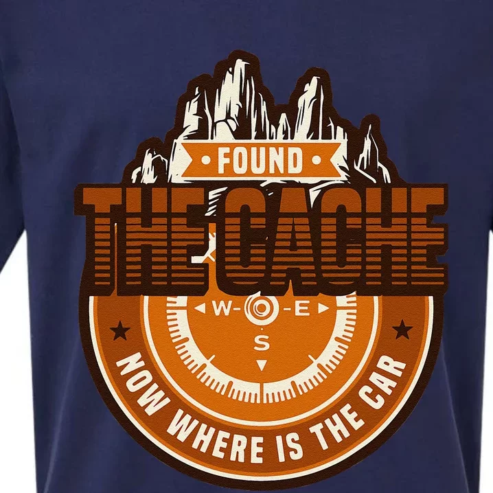 Found The Cache Now Where Is The Car Geocache Sueded Cloud Jersey T-Shirt