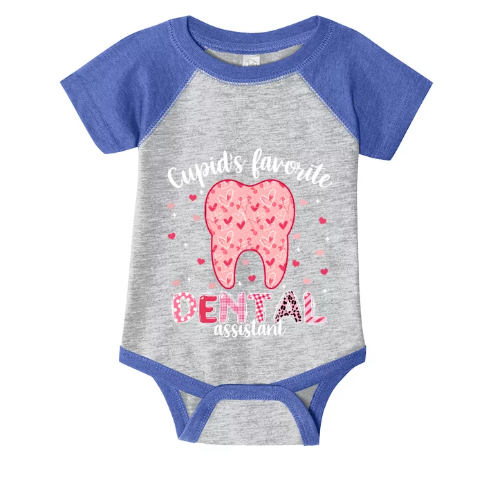 Funny Tooth Cupid's Favorite Dental Assistant Valentines Gift Infant Baby Jersey Bodysuit