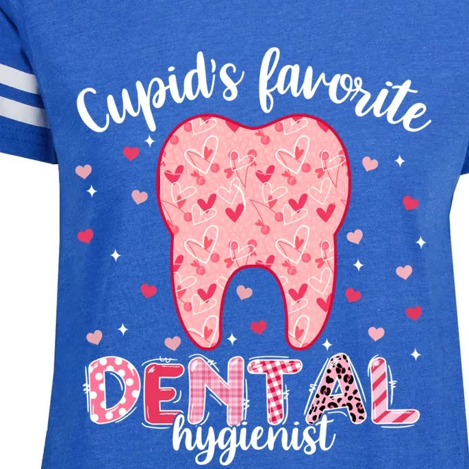 Funny Tooth Cupid's Favorite Dental Hygienist Valentines Cool Gift Enza Ladies Jersey Football T-Shirt