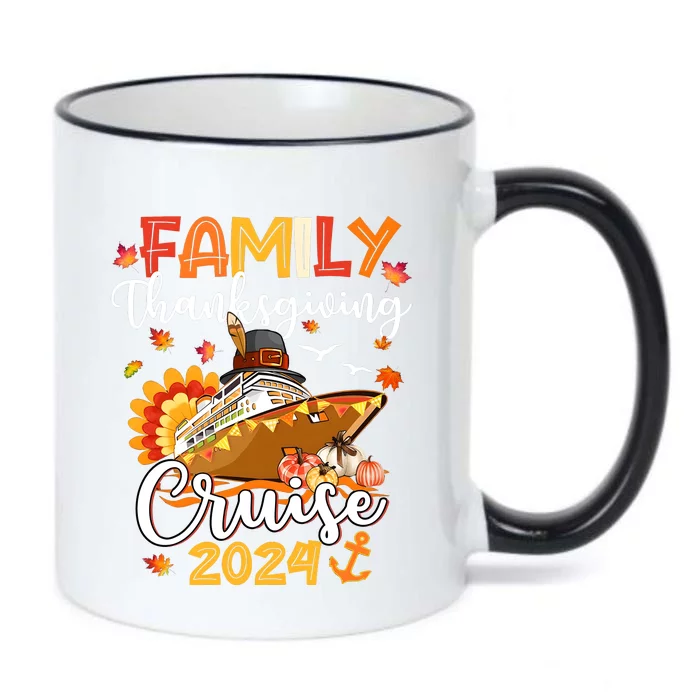 Family Thanksgiving Cruise 2024 Matching Family Team Black Color Changing Mug