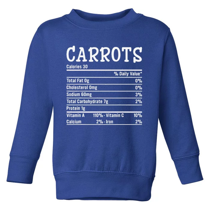 Funny Thanksgiving Christmas Food Facts Carrots Nutrition Toddler Sweatshirt