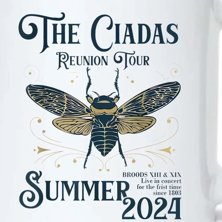 Funny The Cicadas Reunion Summer 2024 Black Color Changing Mug