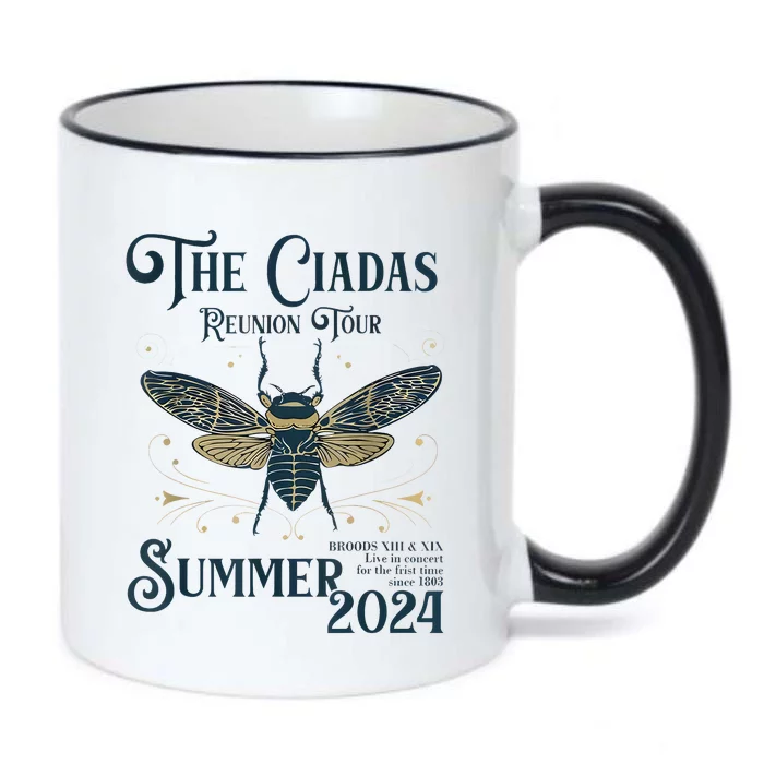 Funny The Cicadas Reunion Summer 2024 Black Color Changing Mug