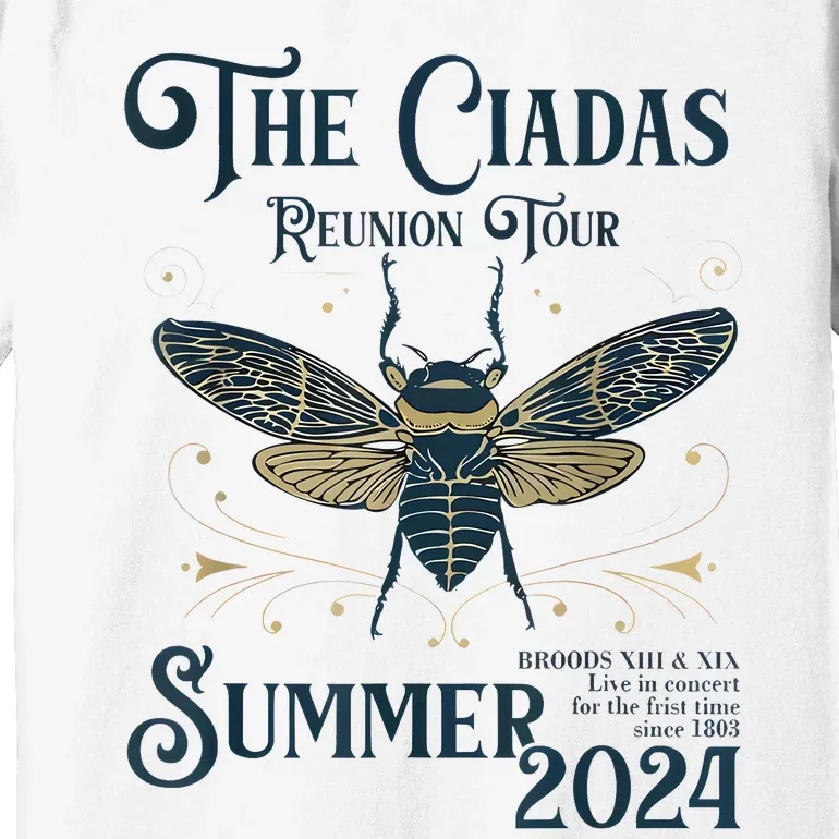 Funny The Cicadas Reunion Summer 2024 Premium T-Shirt