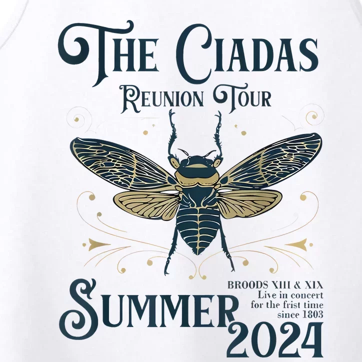 Funny The Cicadas Reunion Summer 2024 Performance Tank