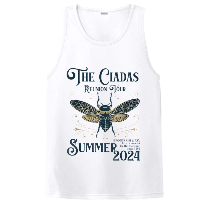 Funny The Cicadas Reunion Summer 2024 Performance Tank