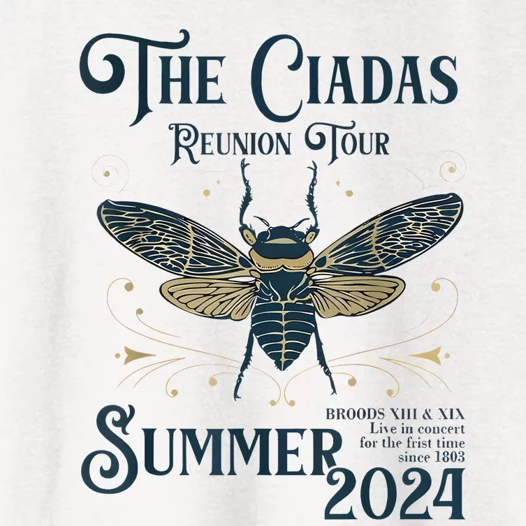 Funny The Cicadas Reunion Summer 2024 Women's Crop Top Tee