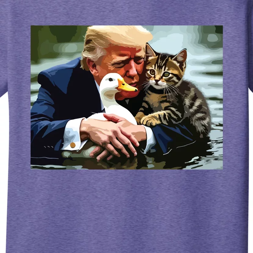 Funny Trump Cat And Duck Memes Christmas Halloween Vote Sign T-Shirt